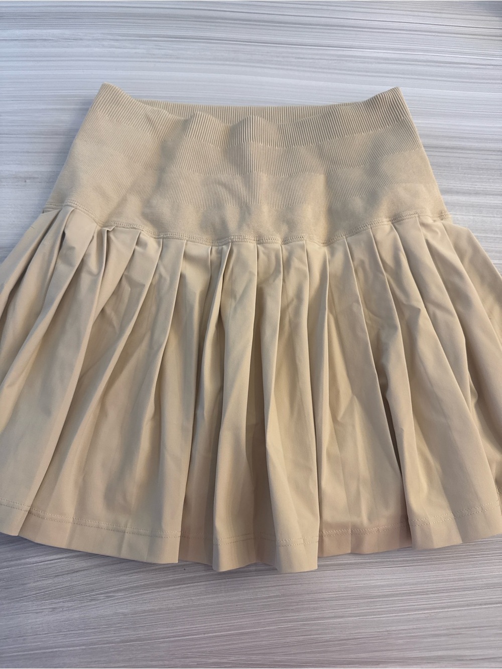 Wilson Cream Pleated Skater Skirt
